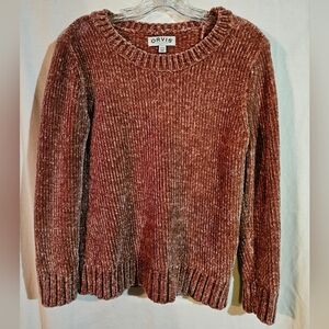 Orvis Classic Collection Womens Chenille Pullover Knit Sweater Size Small